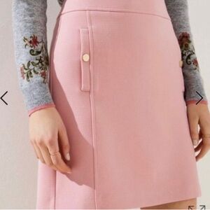 LOFT Soft Pink A-Line Skirt